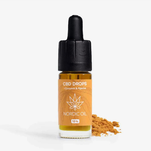 Nordic Oil CBD Drops with 15% Curcumin & Piperine