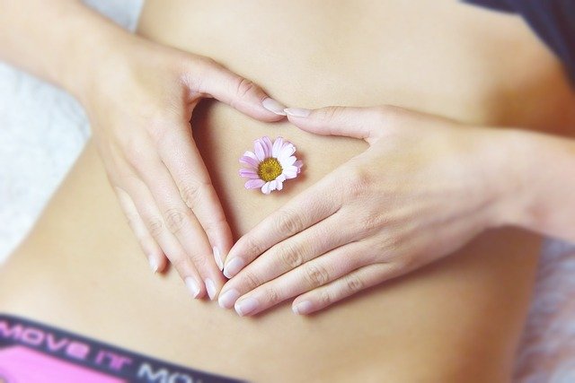 Flower on a belly