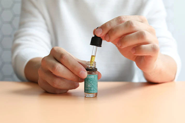 A person about to take CBD Oil