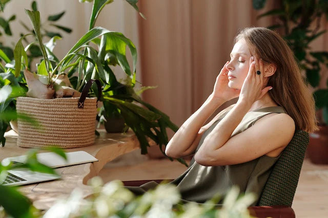 Woman with headaches