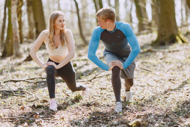 sportive couple
